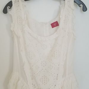 CMG white baby doll dress